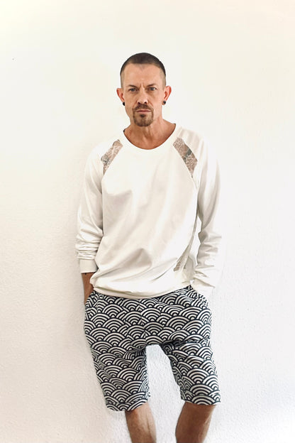 Raglan Lace Paneled Sweater